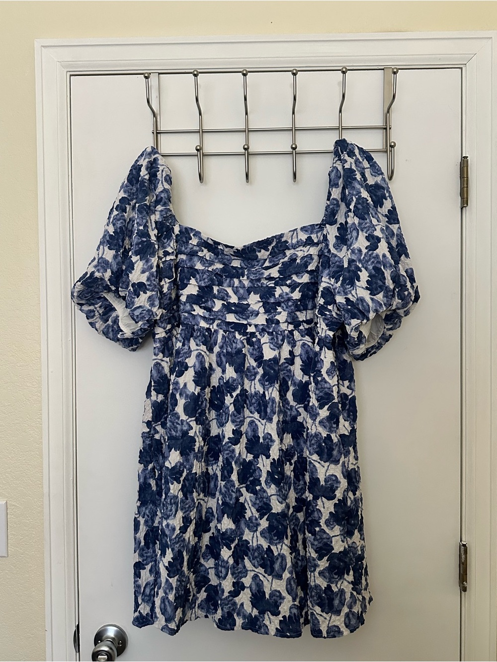 Abercrombie x Tia Booth Blue Floral Smocked Mini Dress NWT Size XXL